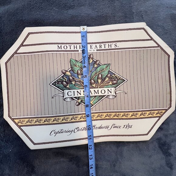 Vintage Rubber Foam Backing Set Of 4 Mother Earths Brand Cinnamon Placemats - Picture 9 of 10